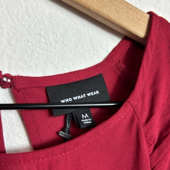 WHO WHAT WEAR MEDIUM RED WOMEN LONG SLEEVE BRAND NEW WITH TAGS MEDIUM - Picture 3 of 5